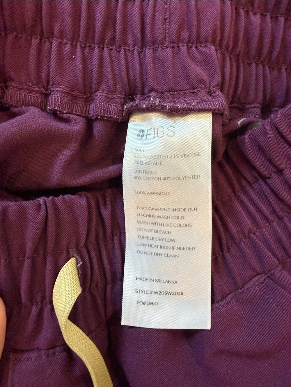 Figs Deep Purple Zamora Jogger - Picture 2 of 3